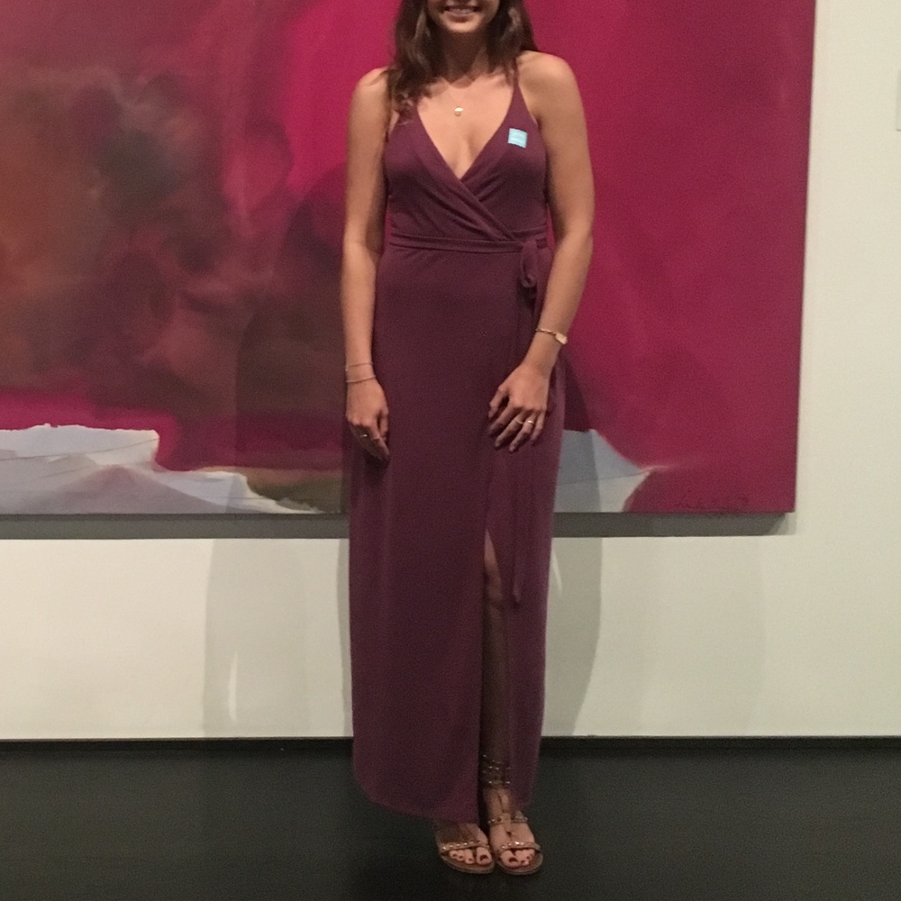 Nordstrom Lush Boutique Wine Soft Wrap Dress